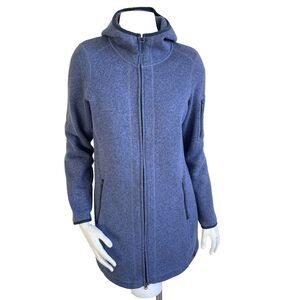 L.L.Bean Sweater Fleece Jacket Coat Long Hoodie Size Small Cozy Comfy Casual